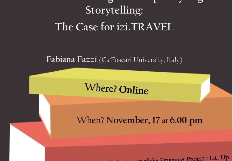 Poster for DigLit Discussion Series izi.travel